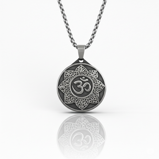 Om Lotus Medallion