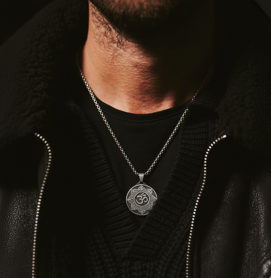 Om Lotus Medallion